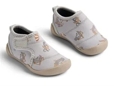 Wheat Shawn badesko/strandsko blå med svømmeprint